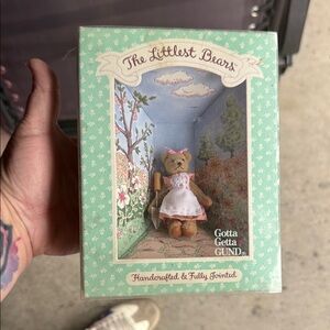 Gund The Littlest Bears in White and Pink Dress